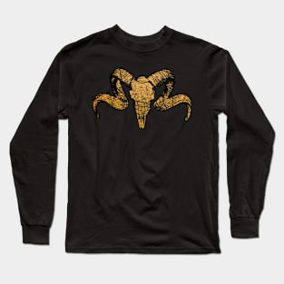 Golden Ram Skull Long Sleeve T-Shirt